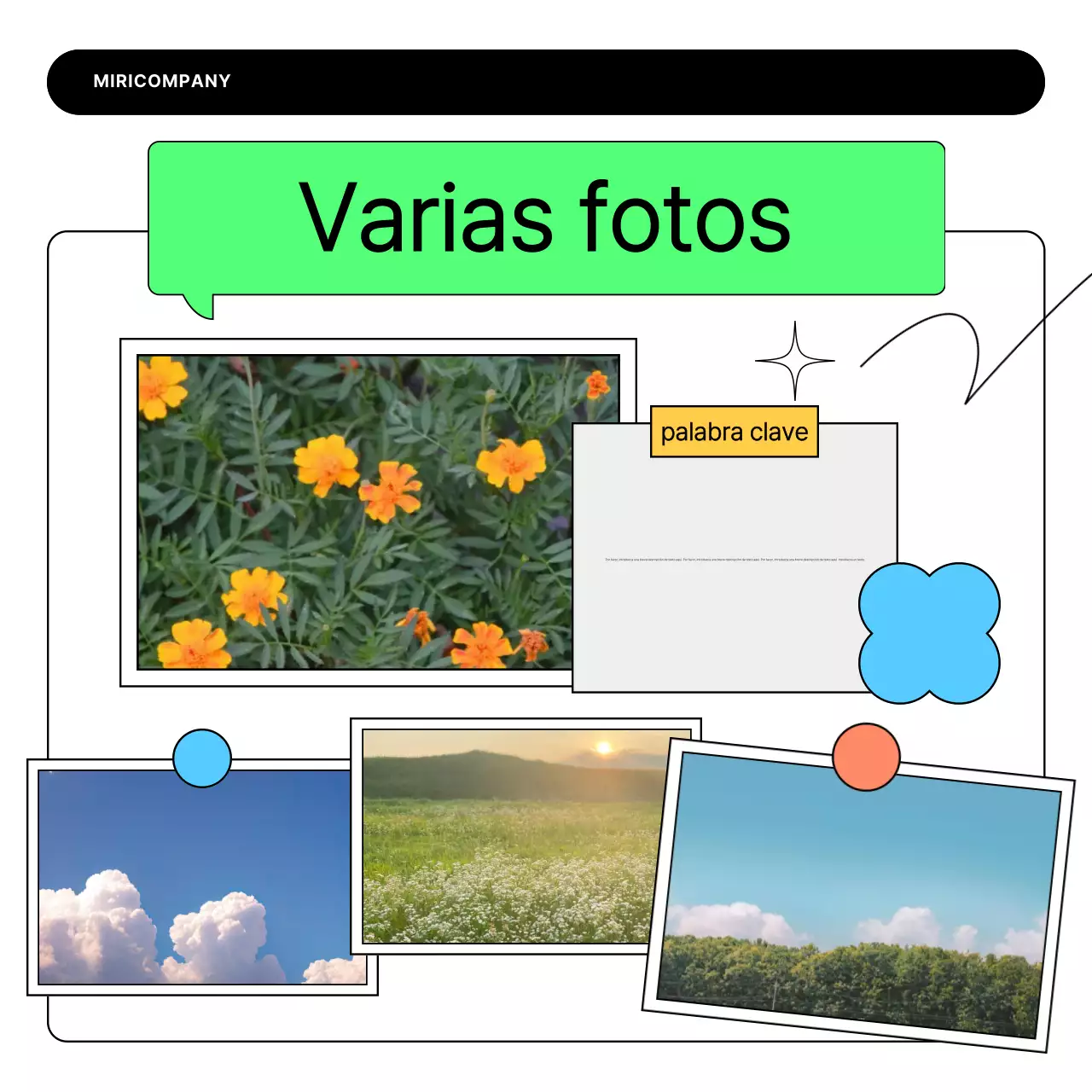 Promocione el marketing de su empresa en blanco y sencillo