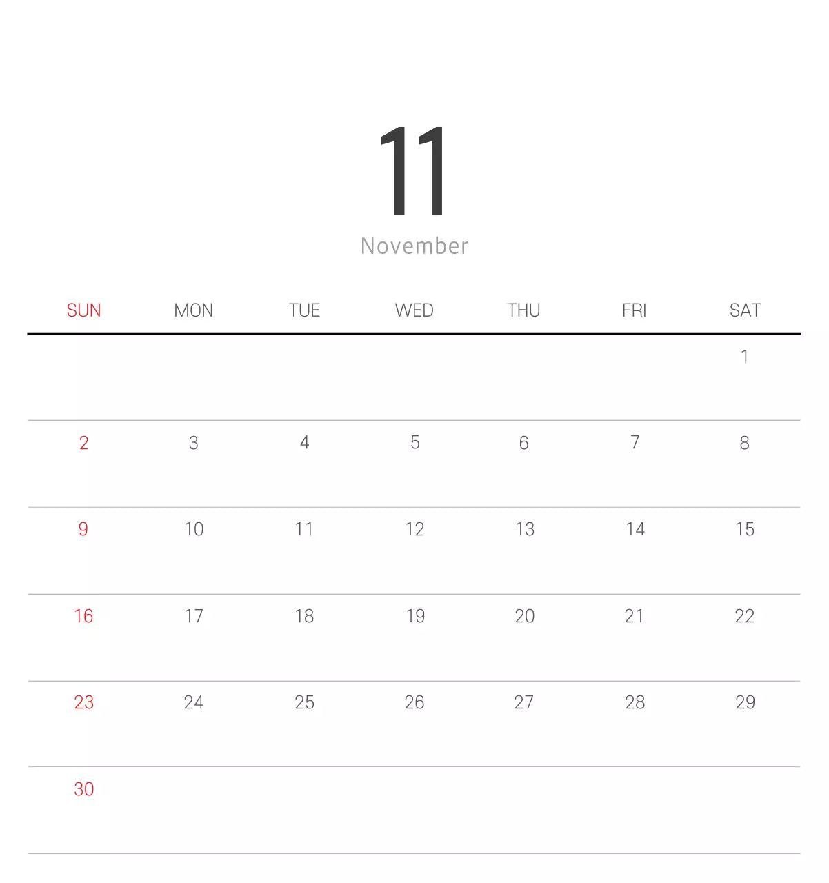 White clean botanical nature calendar