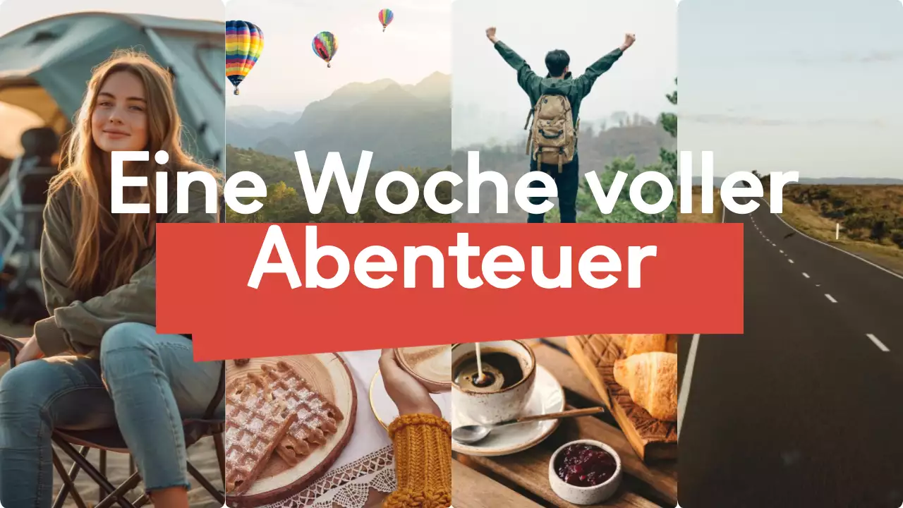 orange blau grün reisen vlog modernen Stil