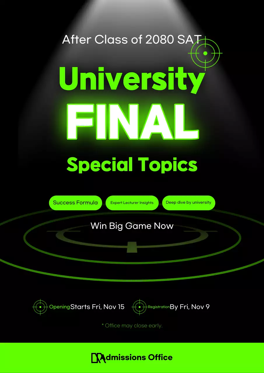 Poster sự kiện Đại học hiện đại Neon