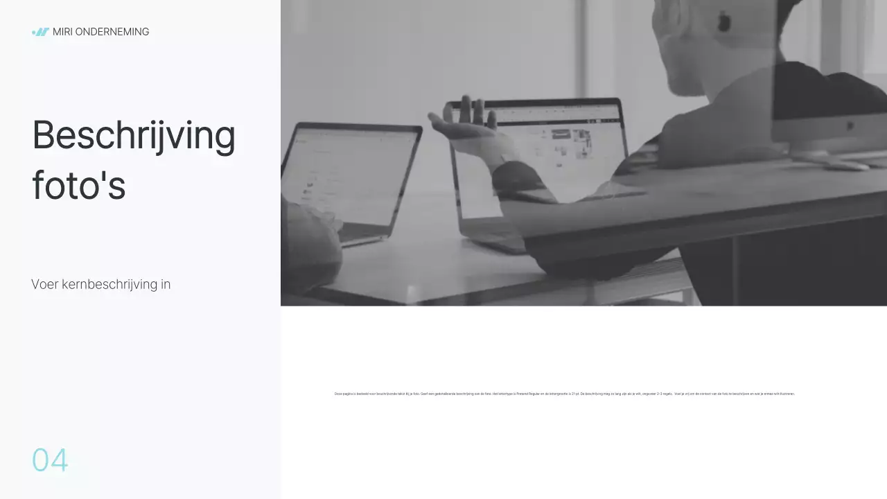 Modern bedrijfsrapport in grijs en lichtblauw