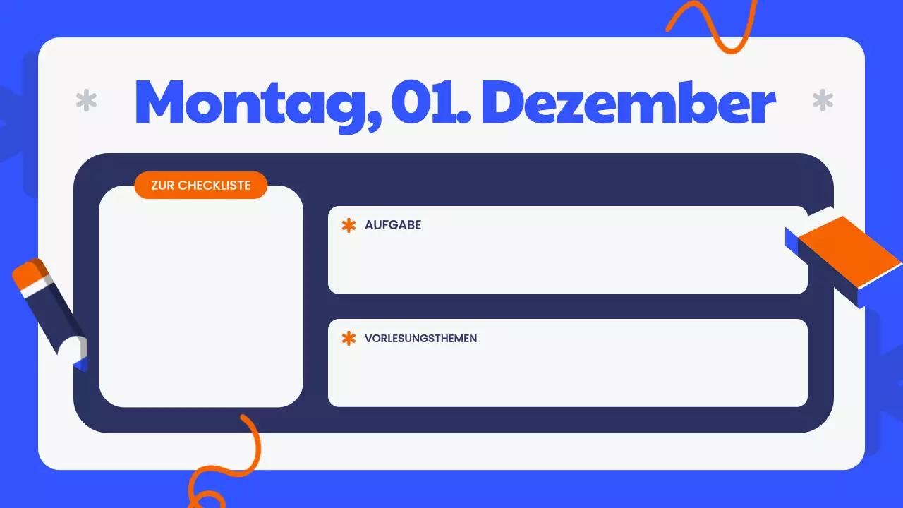 Blue Modern Class Agenda Planner Präsentation