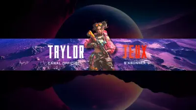 modèle de chaîne youtube de style moderne pour les jeux vidéo