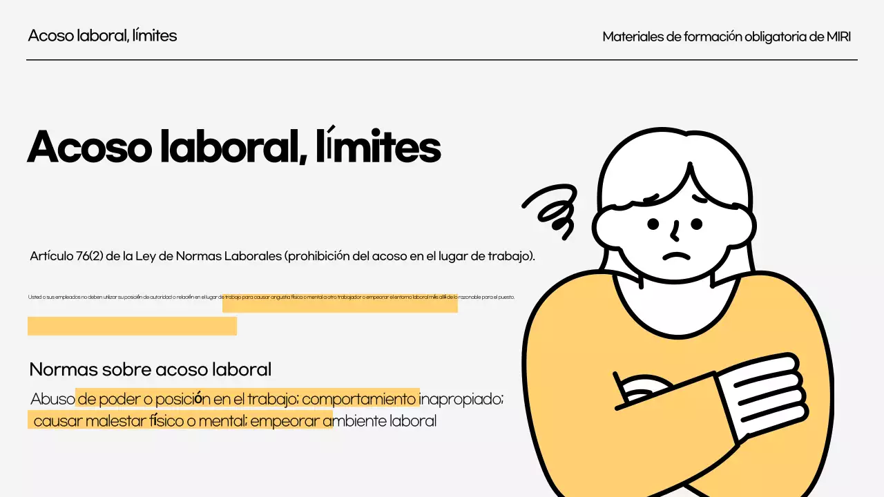 Formación en prevención del acoso laboral Formación reglamentaria