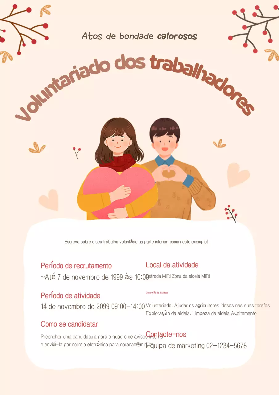 Guia do Voluntário Beige Cozy