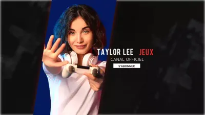 modèle de chaîne youtube pour le jeu vidéo, style moderne