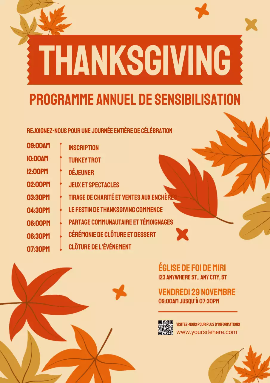 Poster de Thanksgiving chaleureux