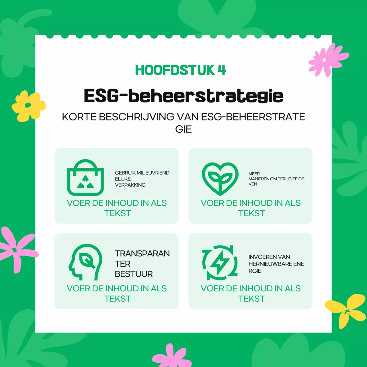 Groene eenvoudige milieucampagne