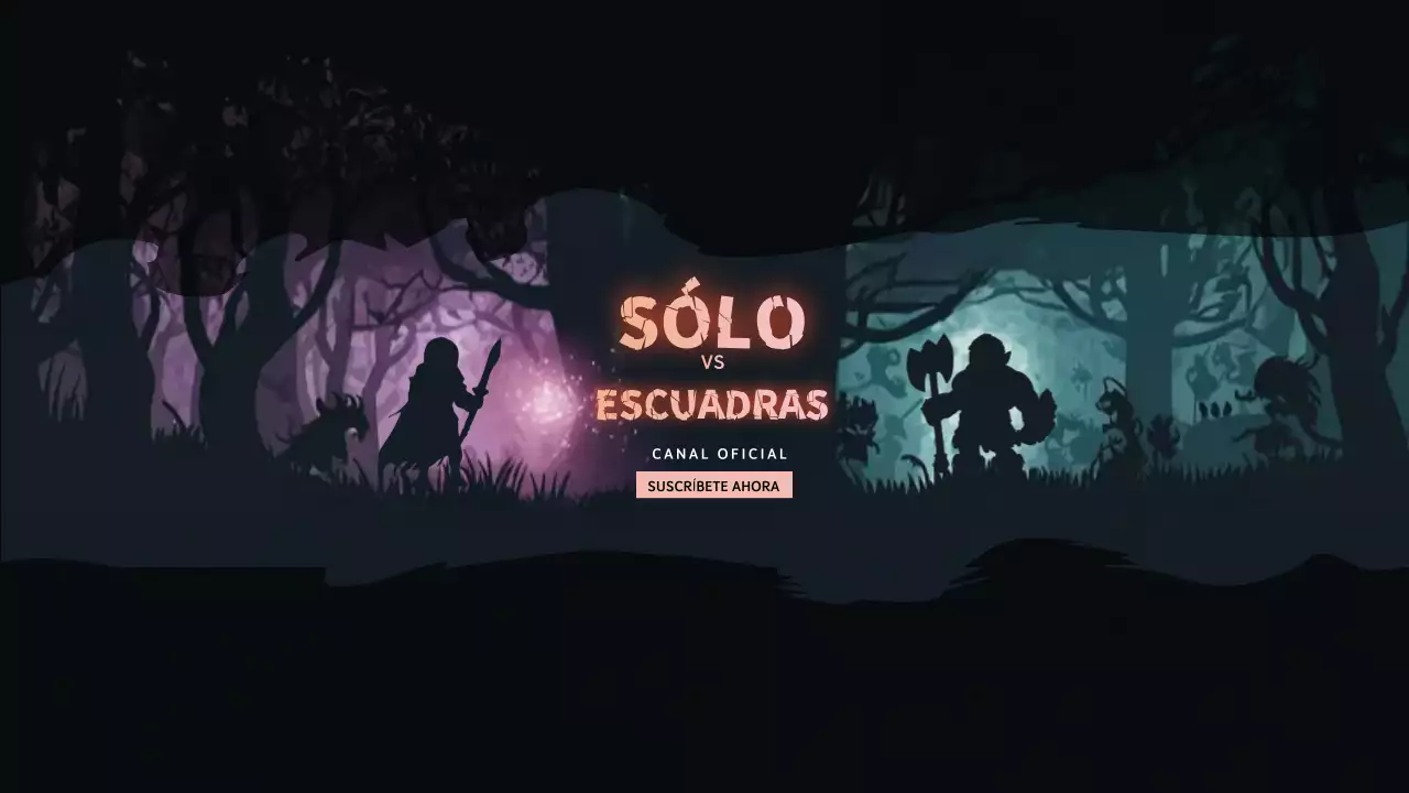 verde púrpura gaming plantilla de canal youtube estilo fantasía