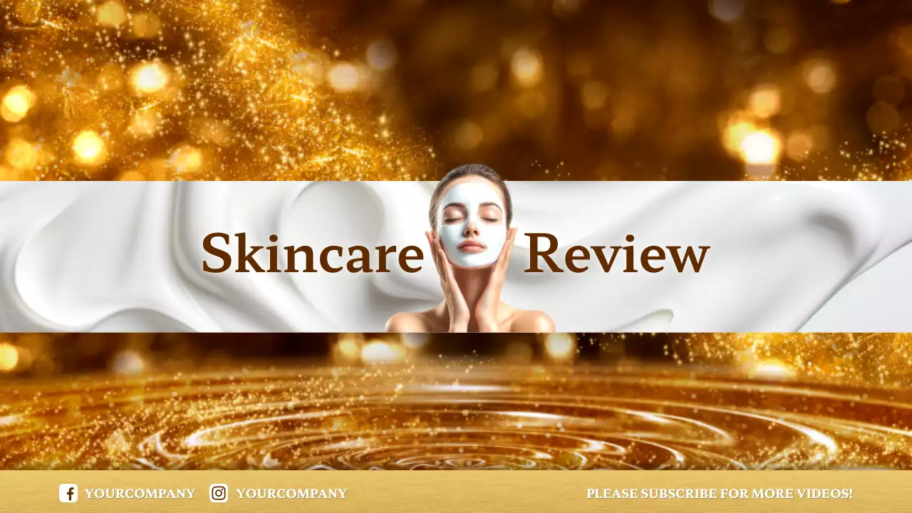 Gold Elegant Skincare Promotion YouTube Thumbnail