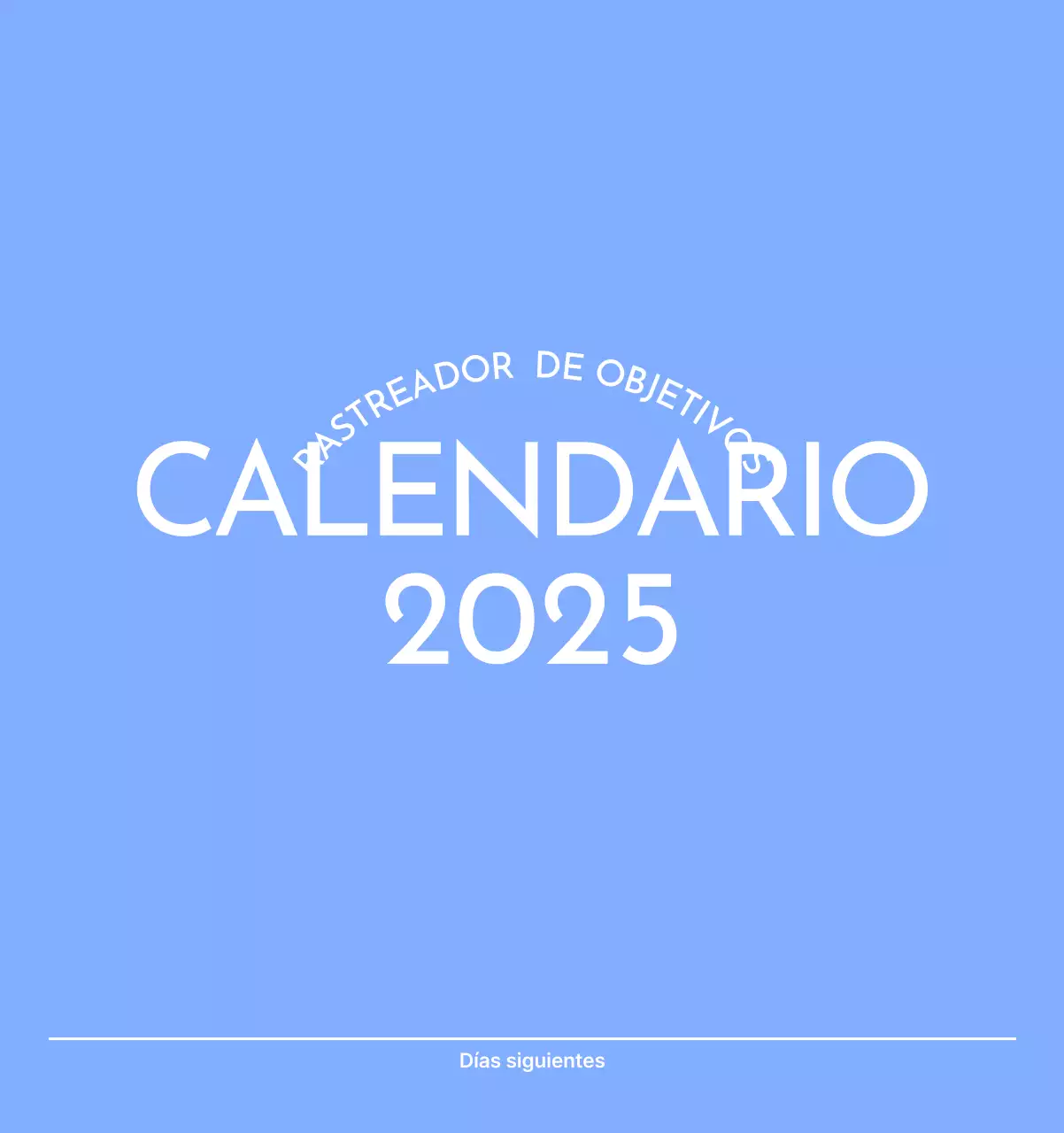 Calendario fotográfico de seguimiento de objetivos con un toque de azul
