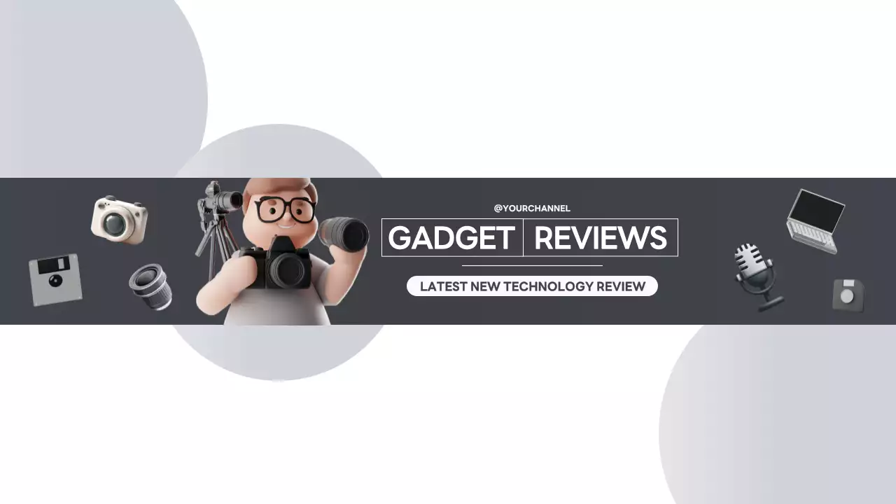 Grey Modern Gadget Promotion YouTube Thumbnail