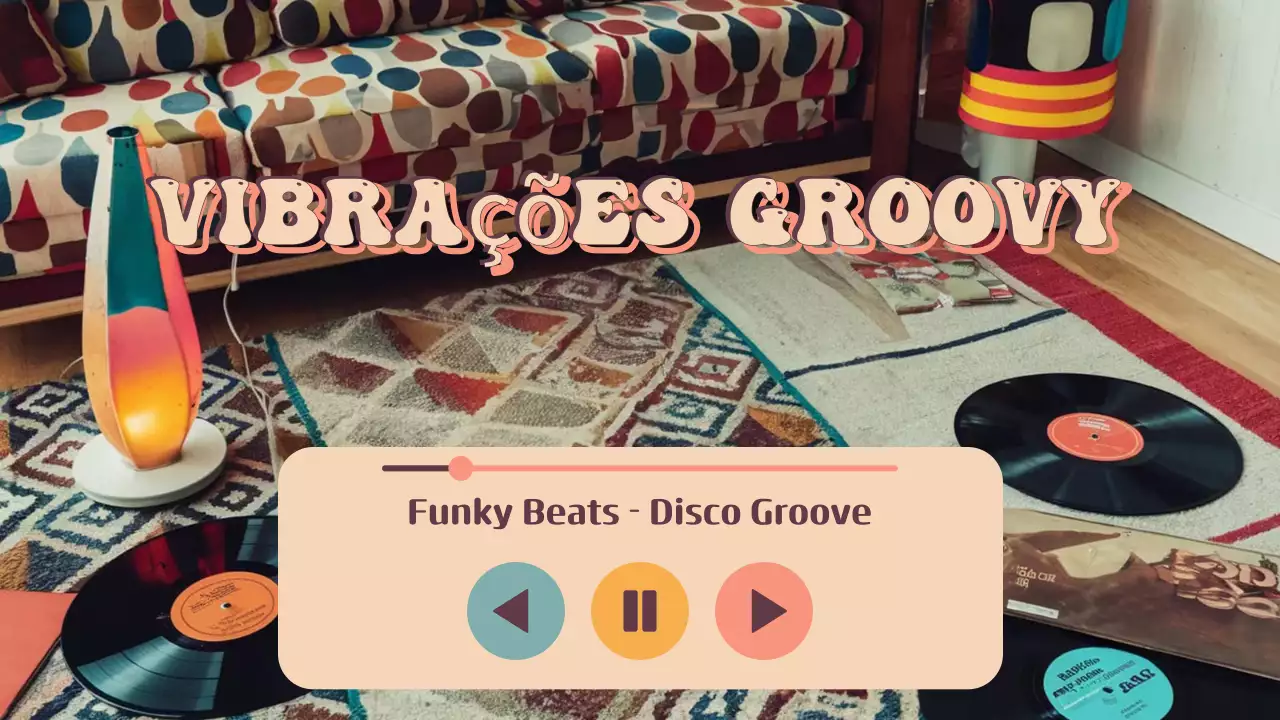 lista de reprodução de música retro laranja