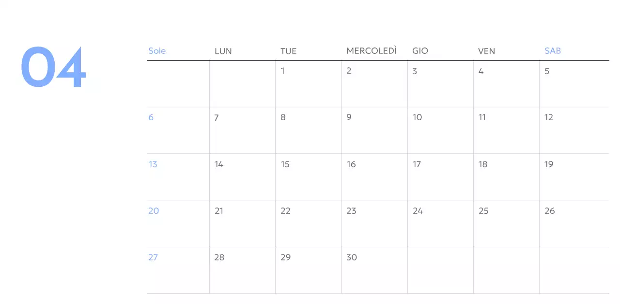 Calendario con foto tracciatore di obiettivi con un tocco di blu