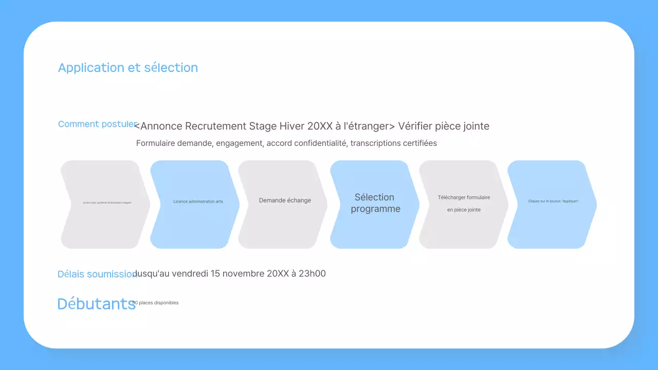 À propos du programme de stages Sky Blue Simple