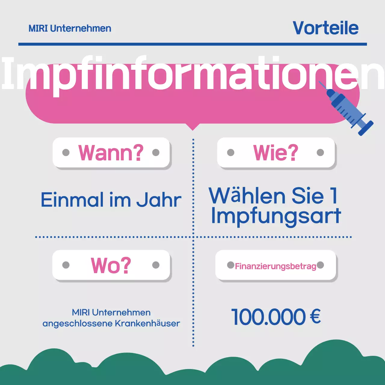 Grau Einfacher Leitfaden für Impfungen