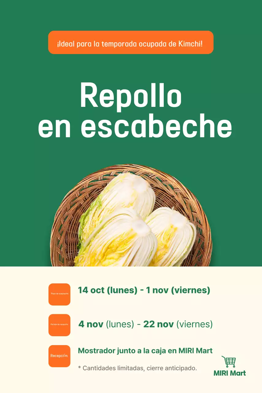 Guía de reservas Green Basic Kimchi