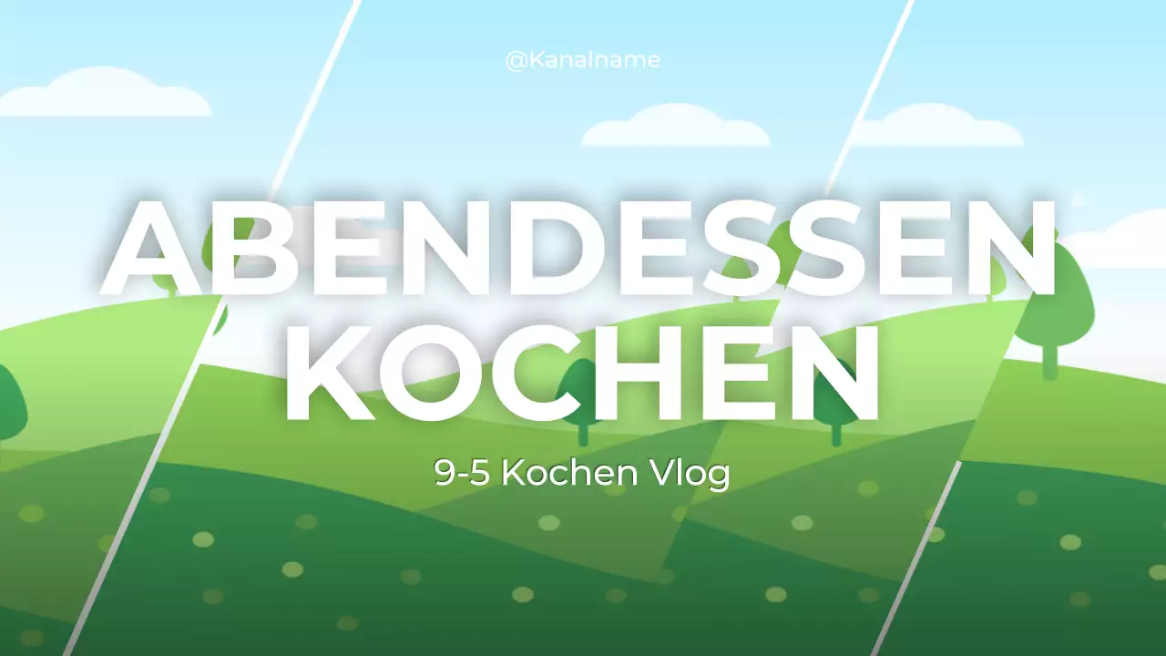 orange beige grün Kochen Abendessen Vlog modernen Stil