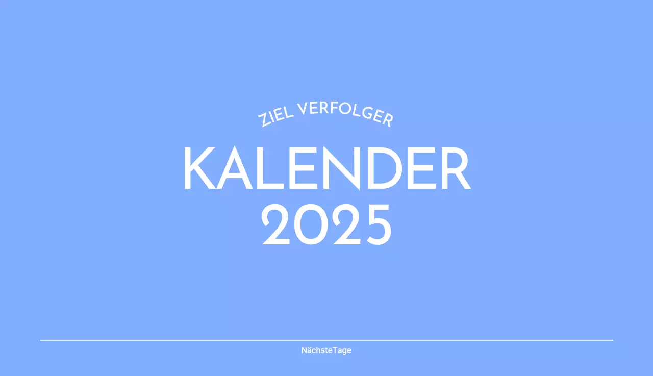 Foto-Zielverfolgungskalender mit einem Hauch von Blau