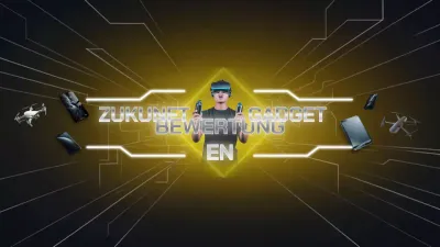 Yellow Futuristic Tech Reviews Anzeige