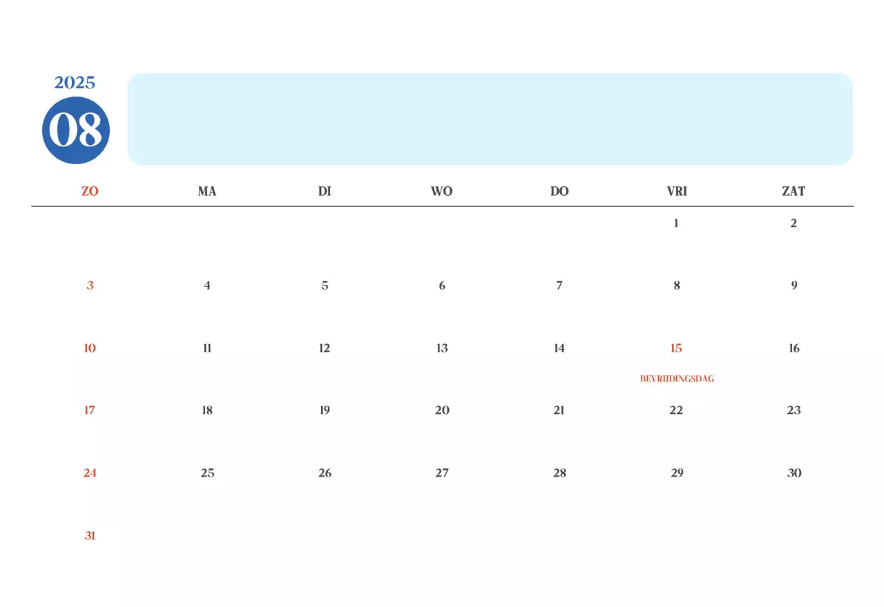 Blauwe moderne ziekenhuiskalender