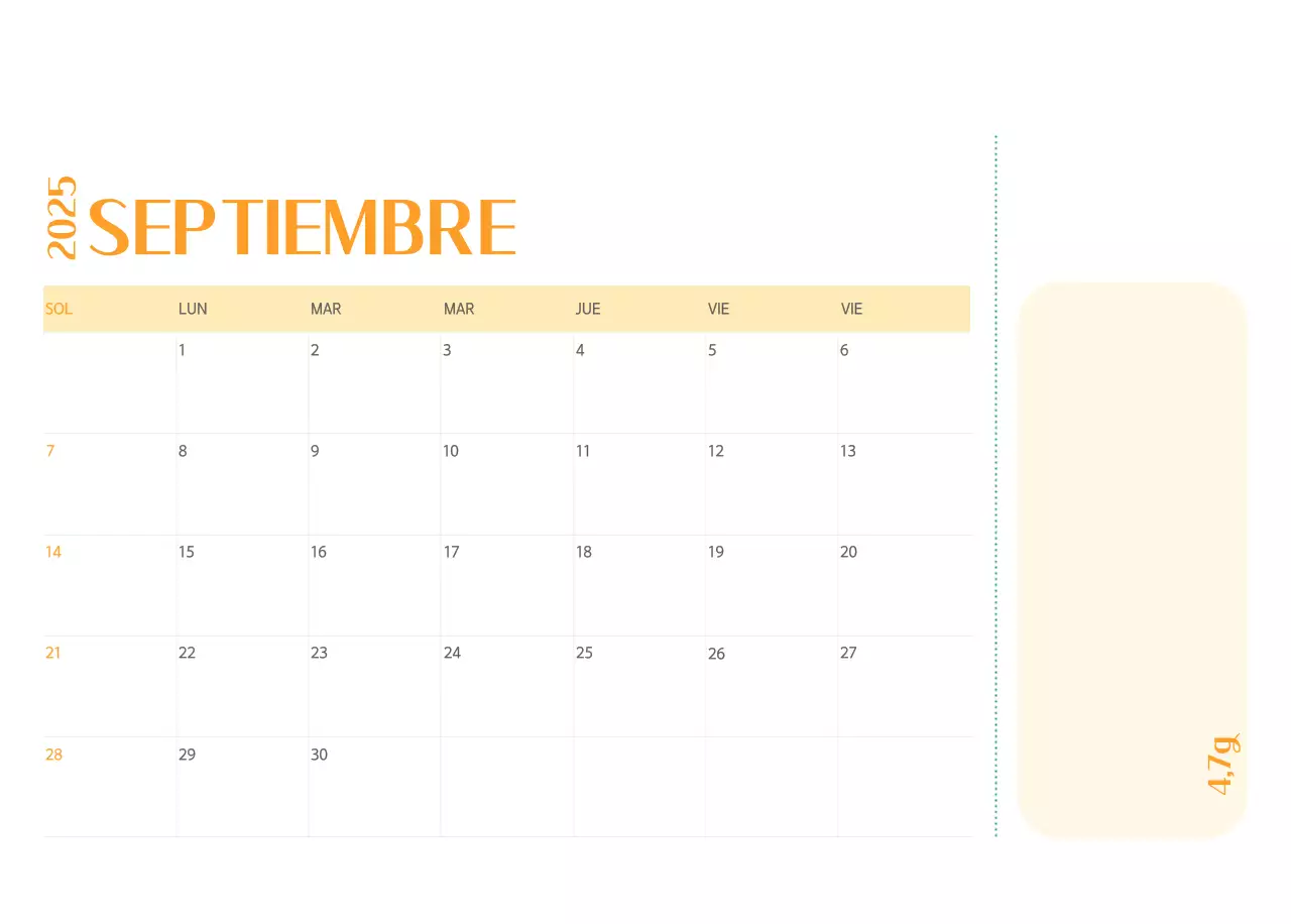 Calendario hospitalario en marco de fotos verde