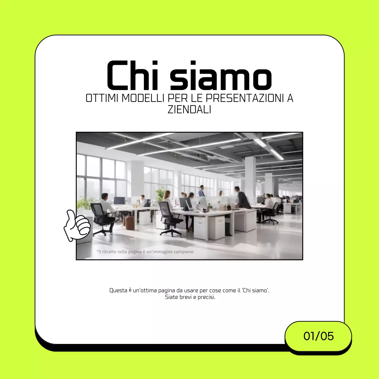 Lettera di presentazione aziendale semplice in chartreuse e bianco