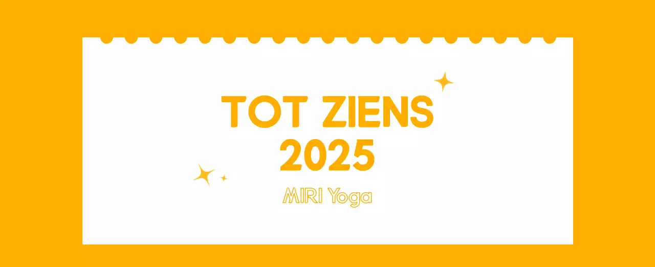 Oranje Minimalistische Yoga Promotiekalender