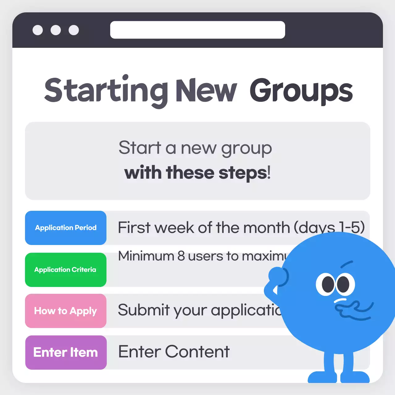 Guia da empresa Blue Minimal Instagram Carousel
