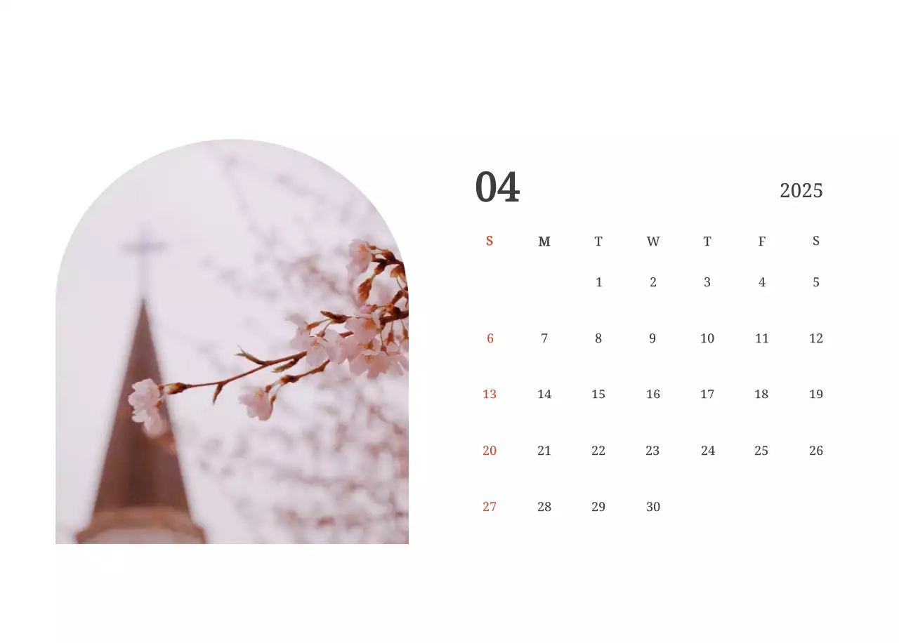 Ein fotografischer Konzeptkalender, der Kirchen in Landschaftsbildern zeigt