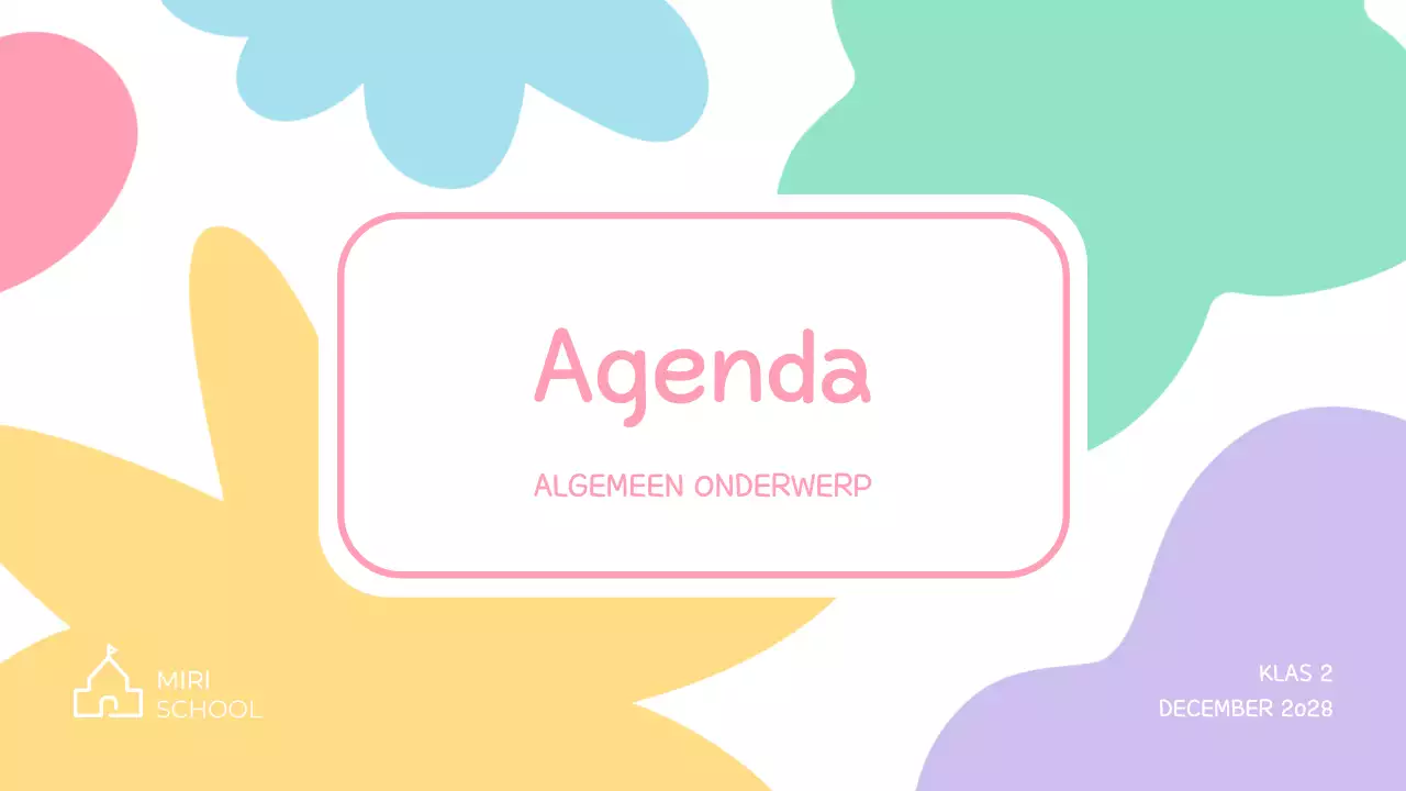 pastel les agenda leuke presentatie