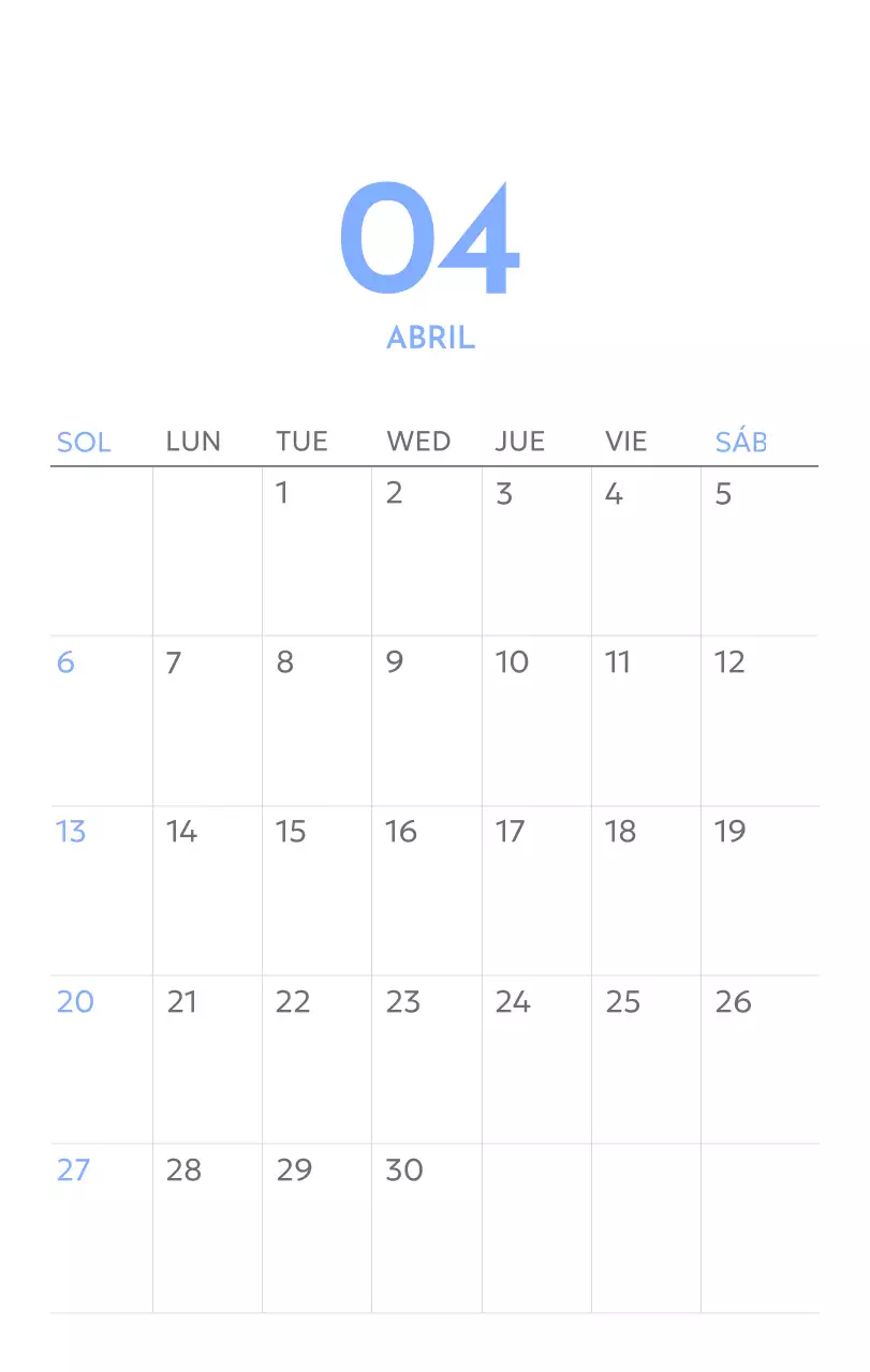 Calendario fotográfico de seguimiento de objetivos con un toque de azul