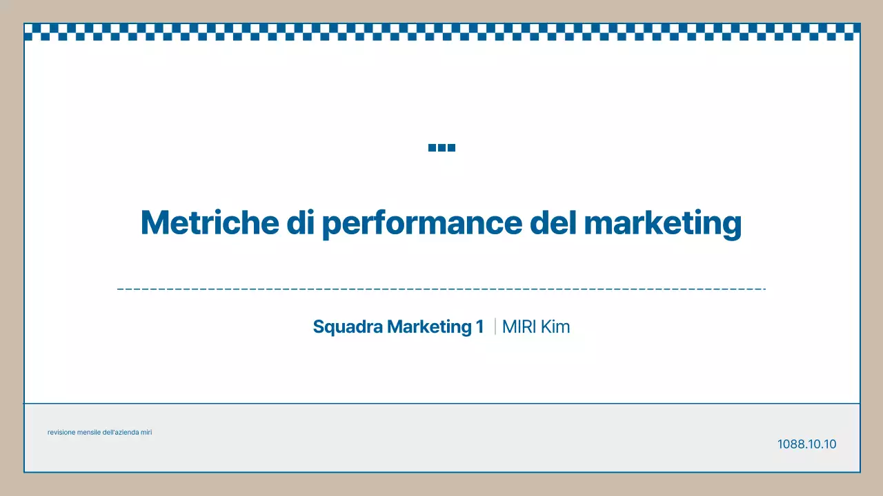 Rapporti di marketing Blue Basic
