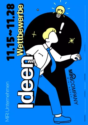 Blaue Pop-Kreativitätsanzeige