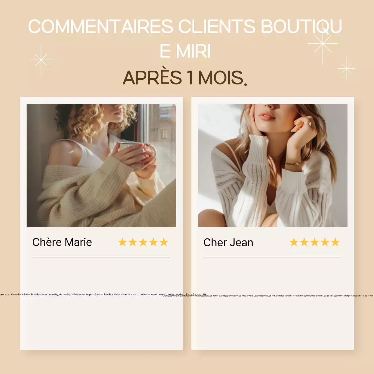 Promouvoir le modèle de revue simple Beige