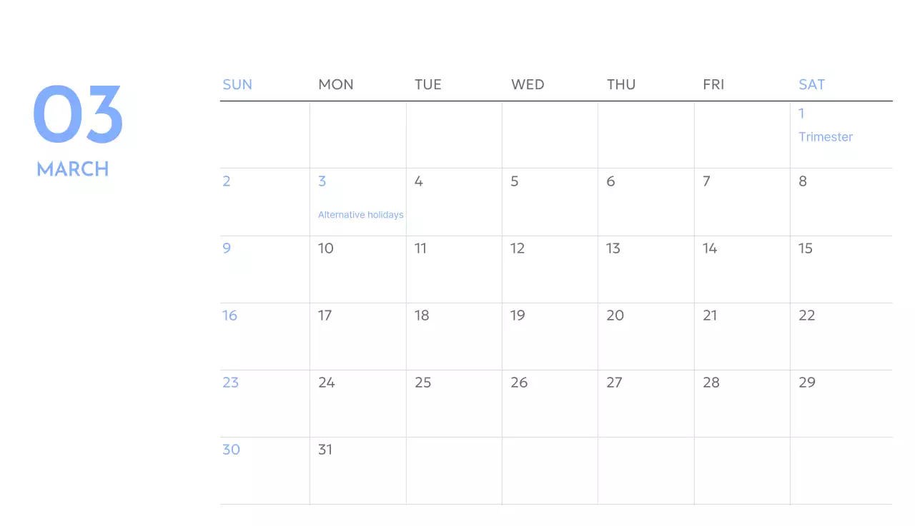 Kalender pelacak sasaran foto dengan percikan warna biru