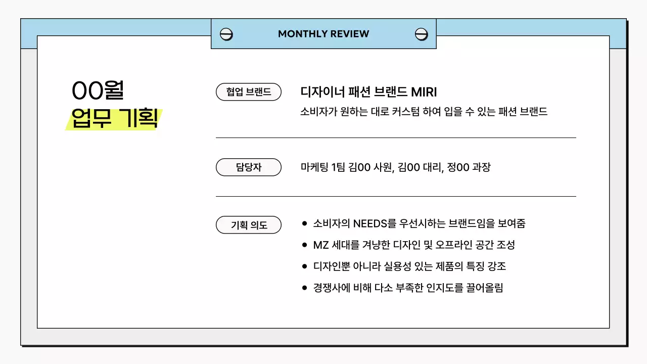 흰색 심플 보고서 분석