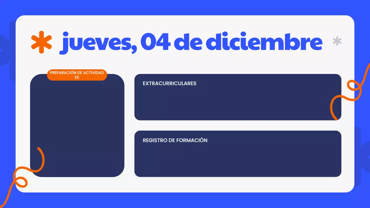 Agenda de clase moderna azul Presentación