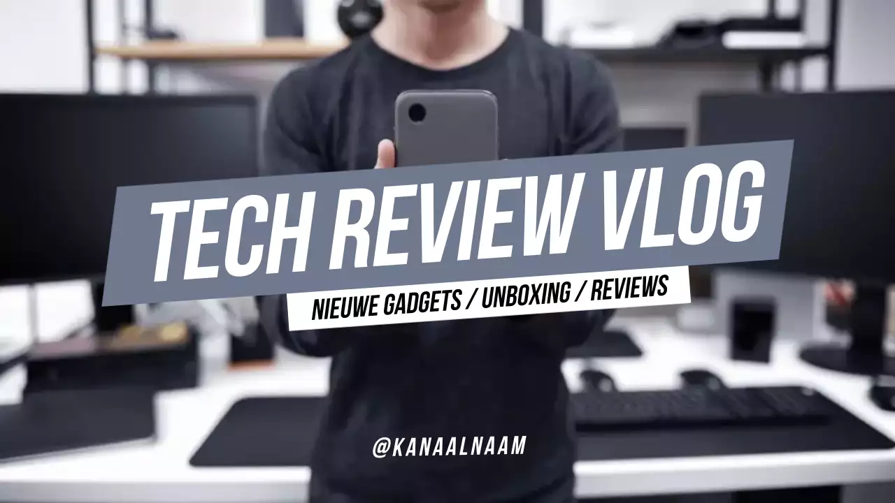 grijs tech review vlog moderne stijl
