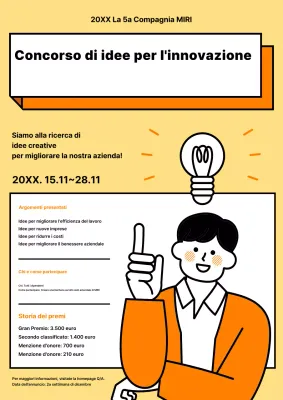 Evento del concorso di idee giallo semplice