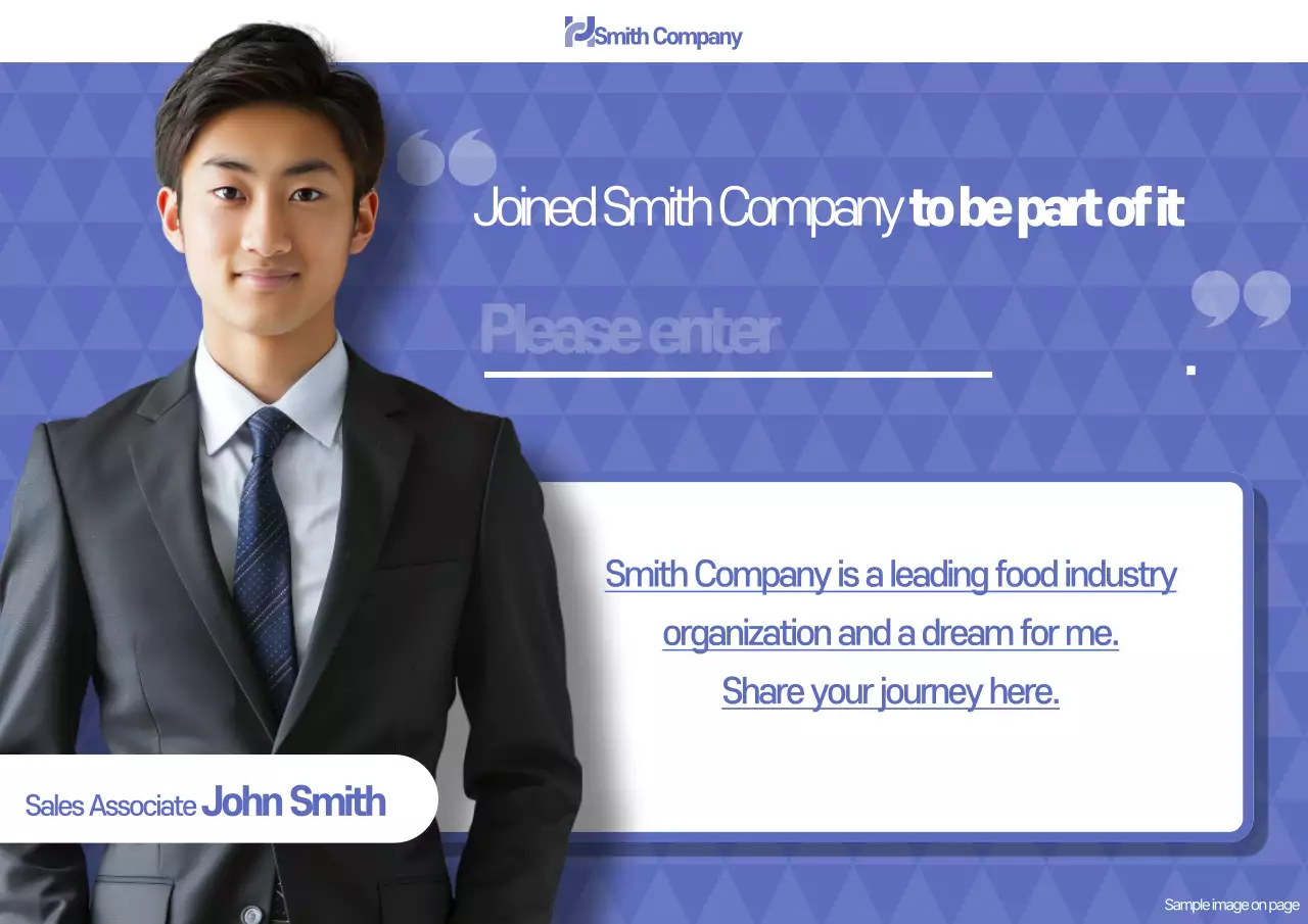 Poster Rekrutmen Bisnis Profesional Biru