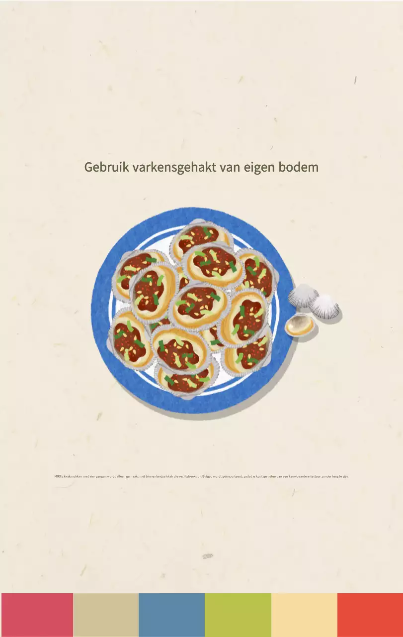 Beige Traditionele Eetkalender