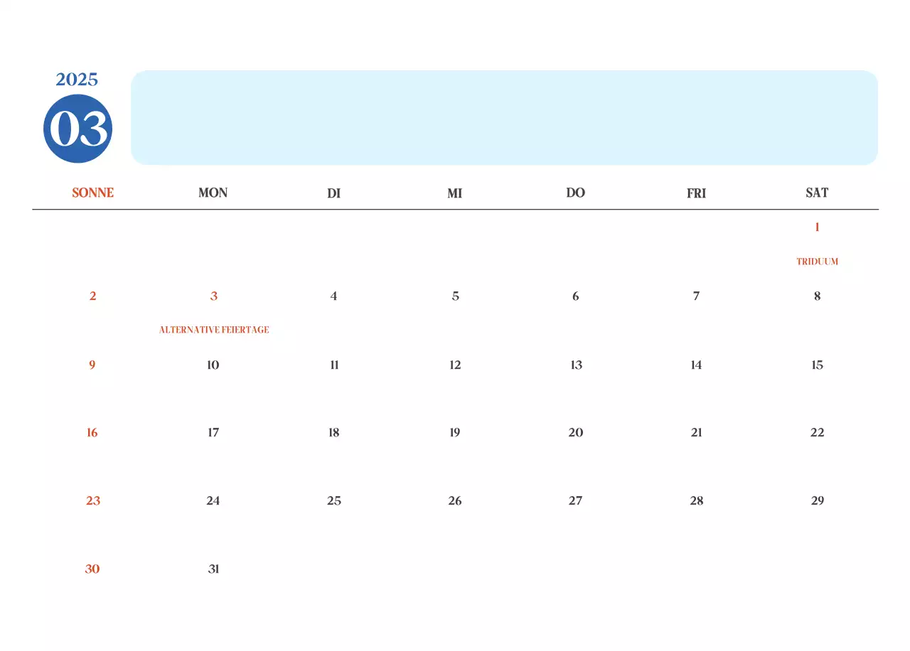 Blauer moderner Krankenhauskalender