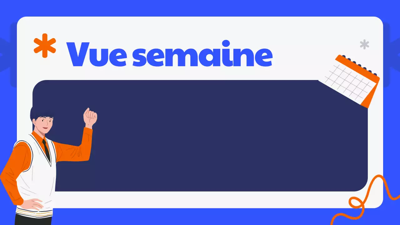 Planificateur d'agenda de classe moderne bleu Présentation