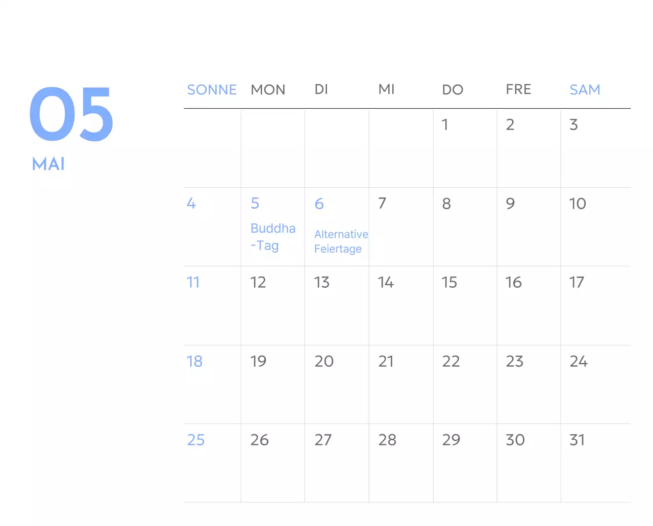 Foto-Zielverfolgungskalender mit einem Hauch von Blau