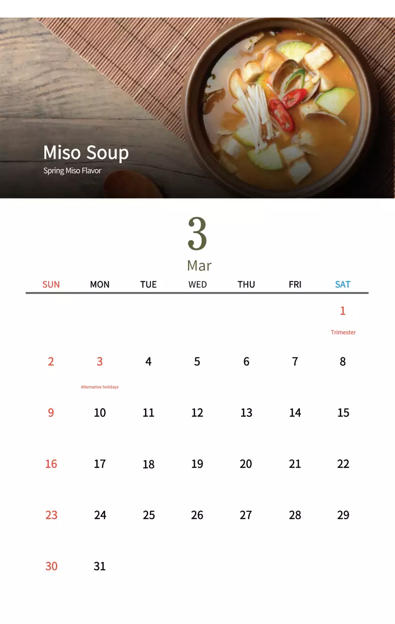 Kalender Makanan Tradisional Krem