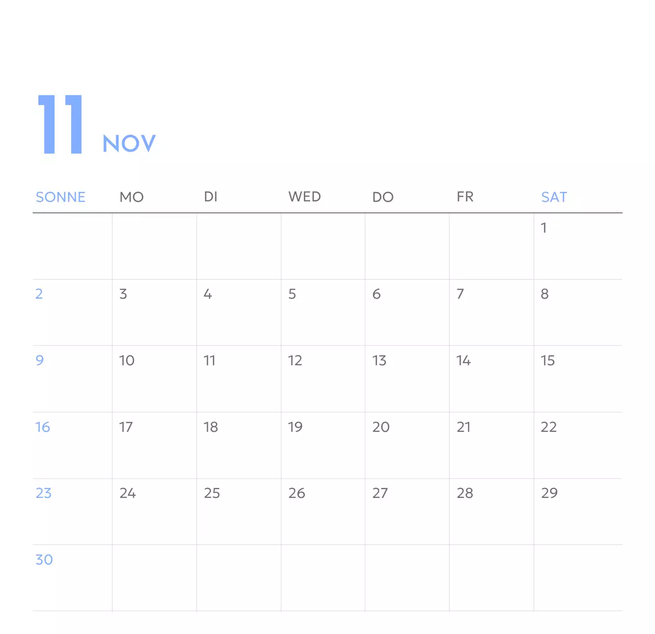 Foto-Zielverfolgungskalender mit einem Hauch von Blau