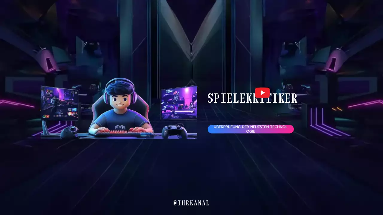 Lila Modern Gaming Werbung