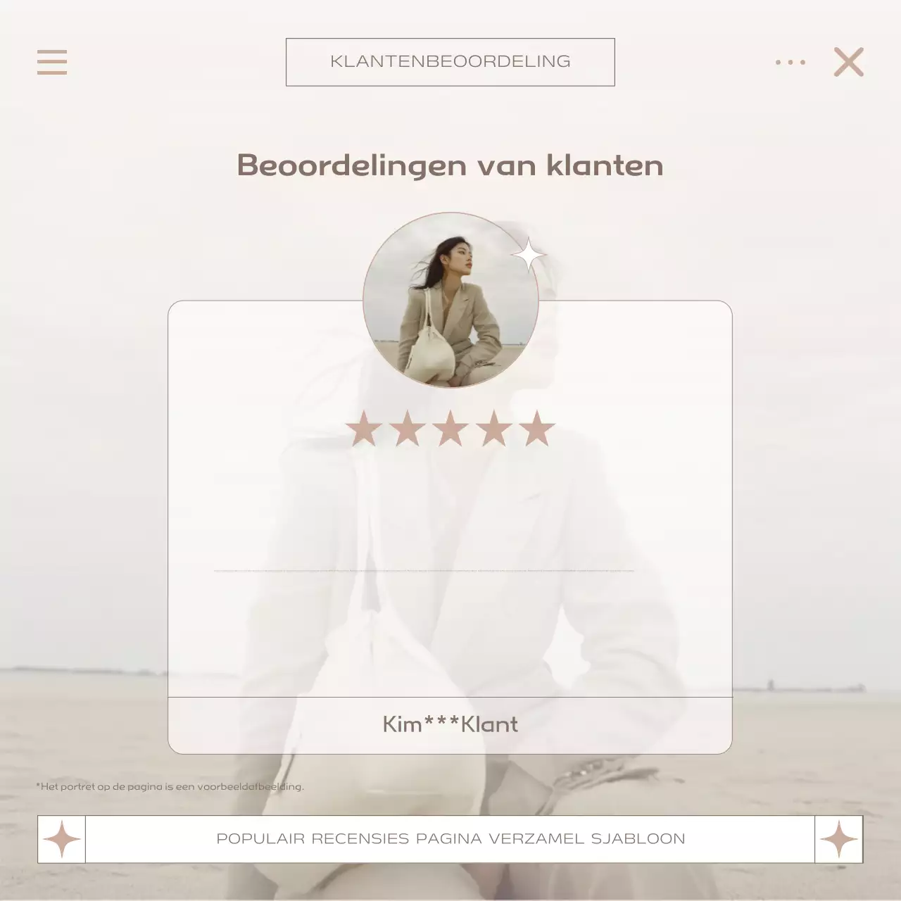 Promoot Beige Modern Beoordelingssjabloon