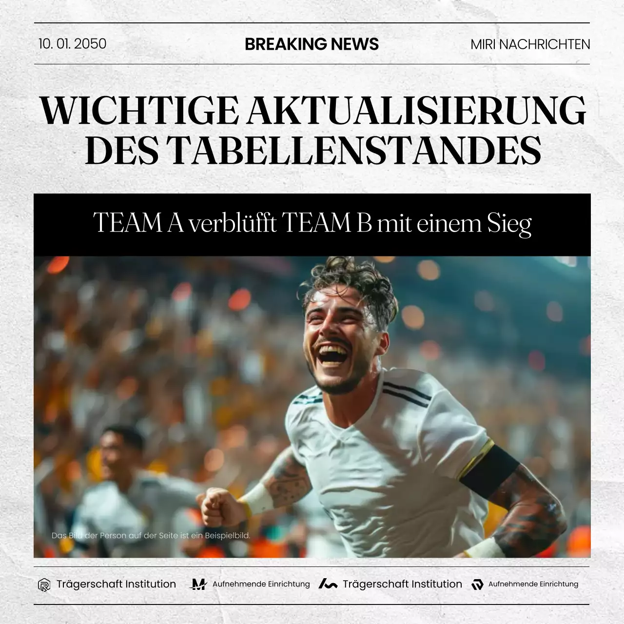 schwarze moderne Sportanzeige